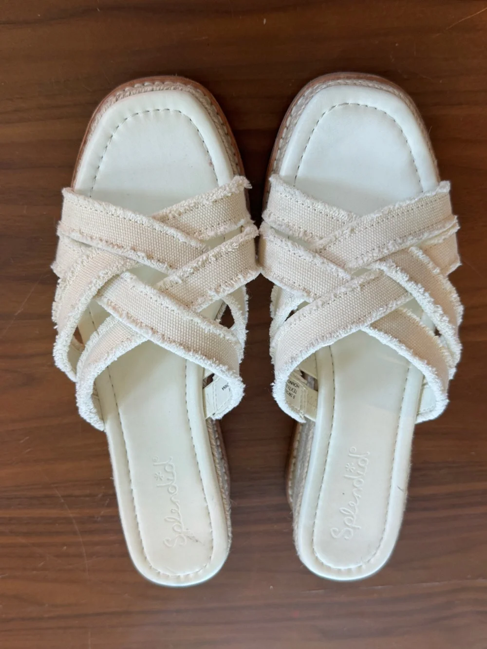 Splendid Danna White Espadrille Wedge Sandals Size 9.5 🤍